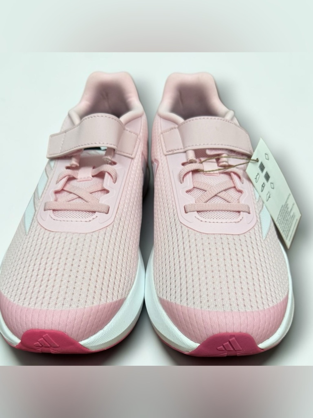 NWT Adidas -size 6 Kids Pink and white Lightweight Hook-and-Loop Sneakers - Picture 5 of 5
